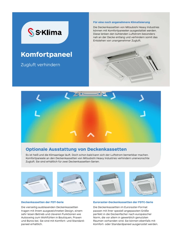 Flyer Komfortpaneel - Zugluft verhindern