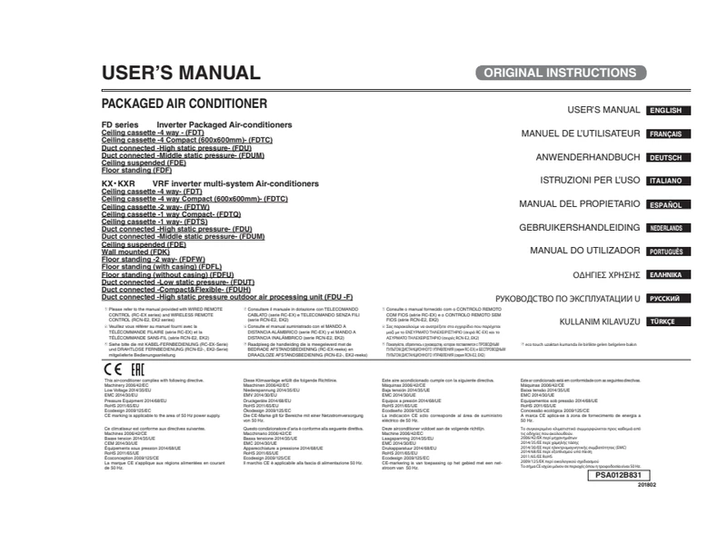 Anwenderhandbuch Kabelfernbedienung RC-E5, Infrarotfernbedienung RCN-EIR