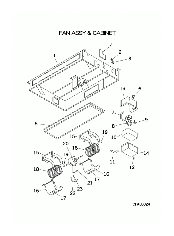 B: Ventilator und Gehäuse