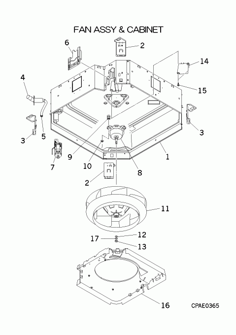 B: Ventilator und Gehäuse