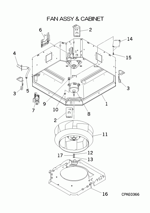 B: Ventilator und Gehäuse