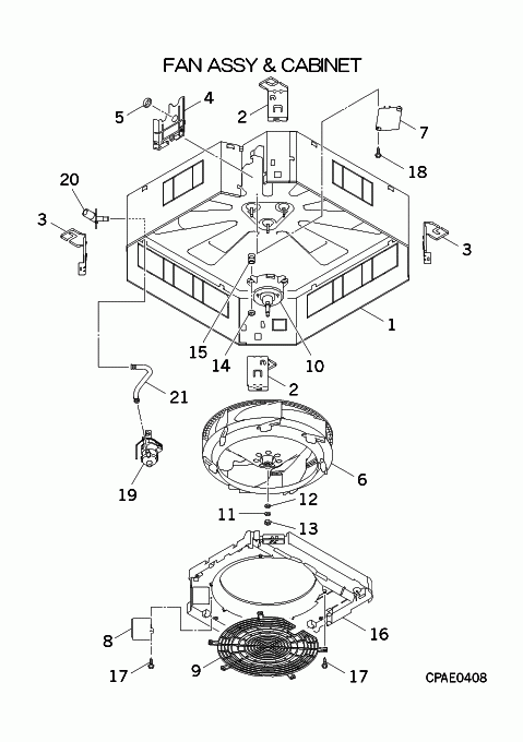 C: Ventilator und Gehäuse