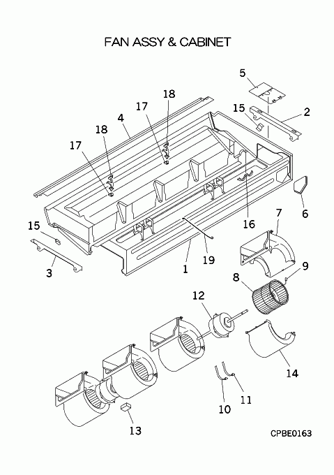 B: Ventilator und Gehäuse