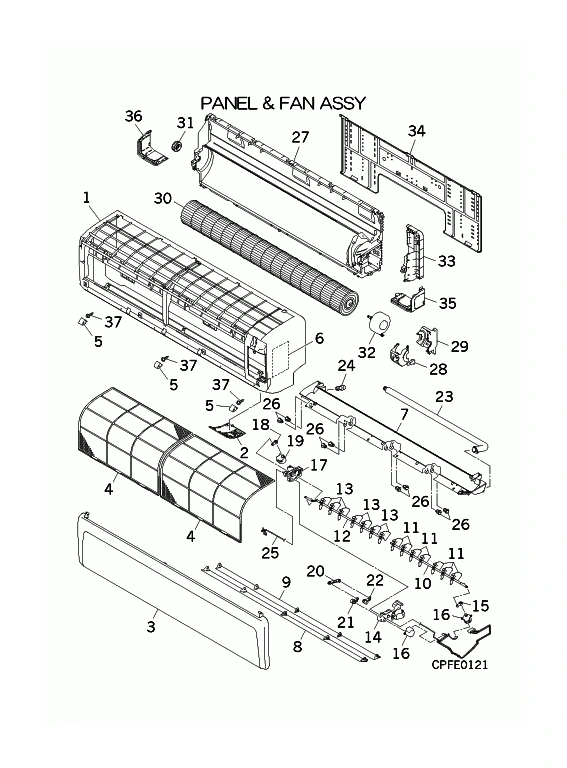 A: Verkleidung und Ventilator