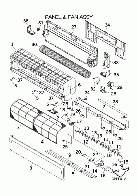 A: Verkleidung und Ventilator