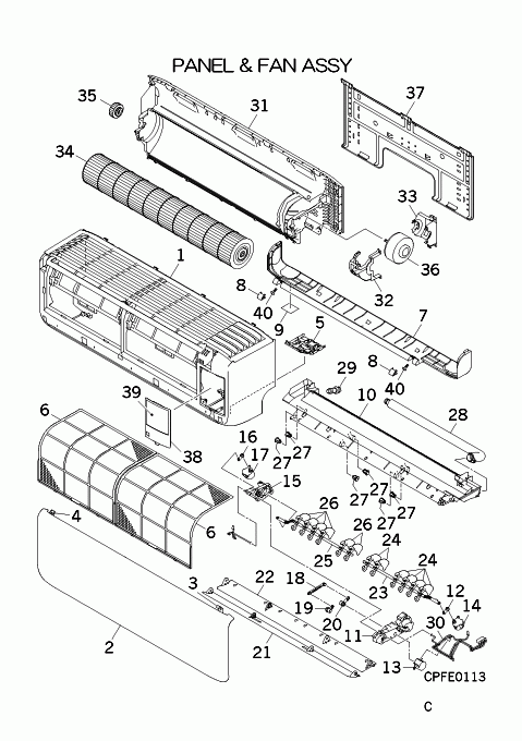 A: Verkleidung und Ventilator