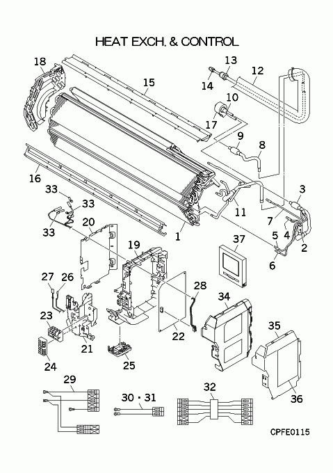 B: Wärmeübertrager und Steuereinheit