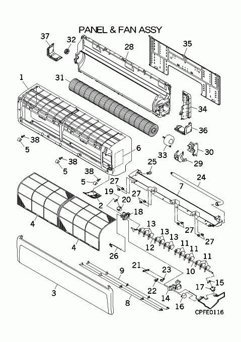 A: Verkleidung und Ventilator