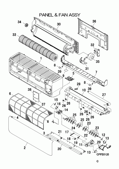 A: Verkleidung und Ventilator