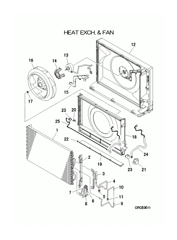 B: Wärmetauscher und Ventilator