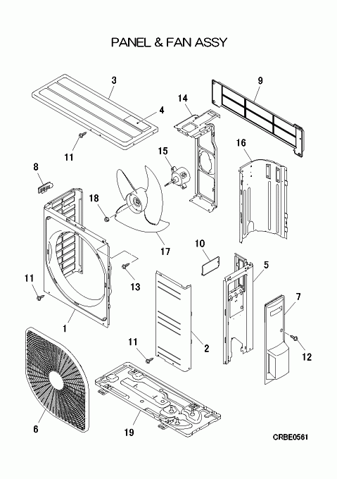 A: Verkleidung und Ventilator