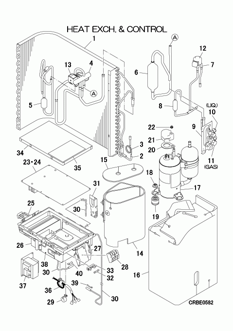 B: Wärmeübertrager und Steuereinheit