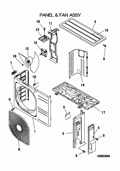 A: Verkleidung und Ventilator