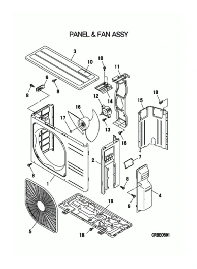 A: Verkleidung und Ventilator