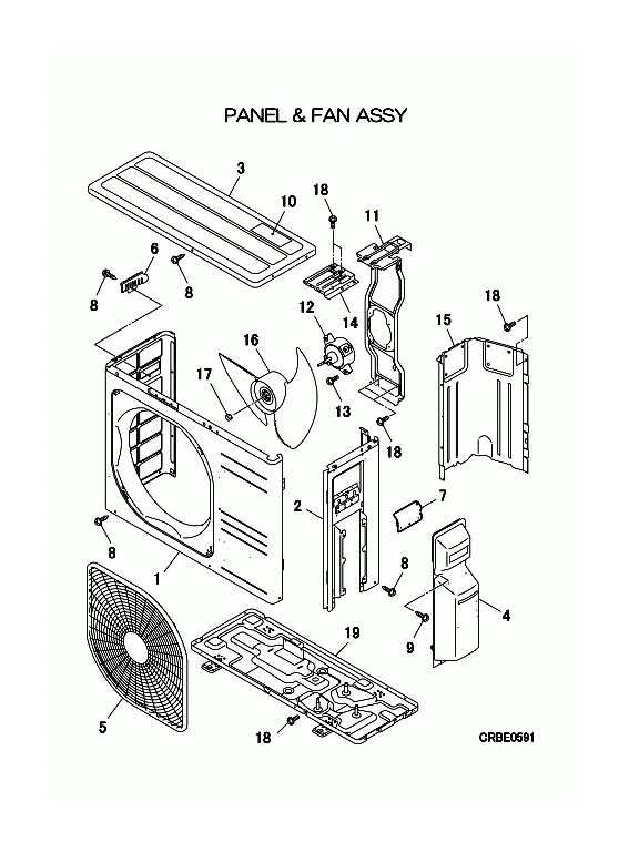 A: Verkleidung und Ventilator