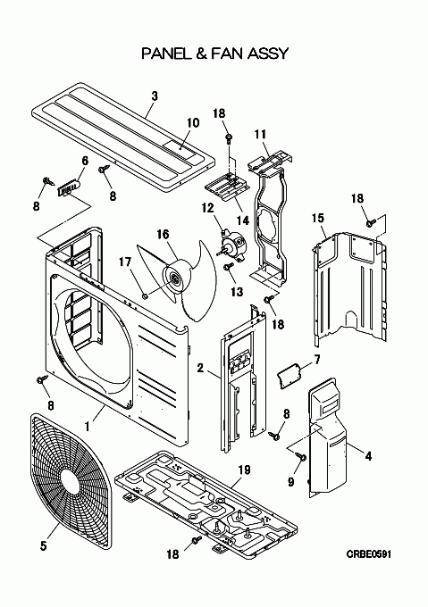 A: Verkleidung und Ventilator