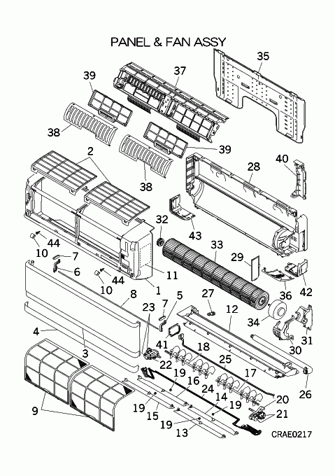 A: Verkleidung und Ventilator