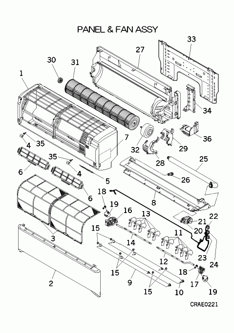 A: Verkleidung und Ventilator