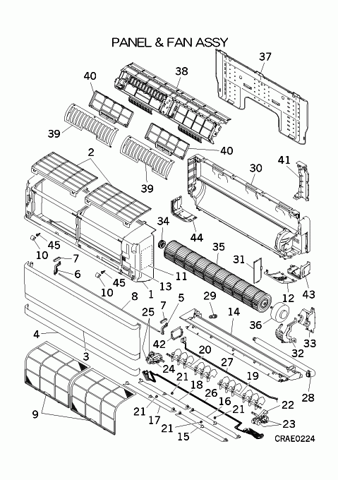 A: Verkleidung und Ventilator