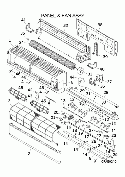 A: Verkleidung und Ventilator