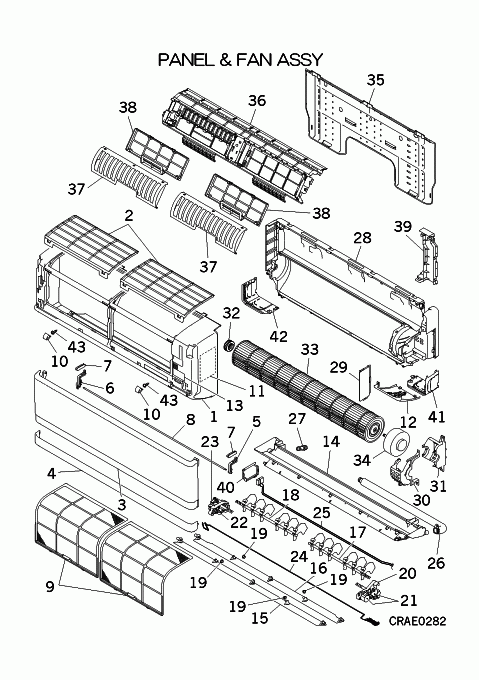 A: Verkleidung und Ventilator