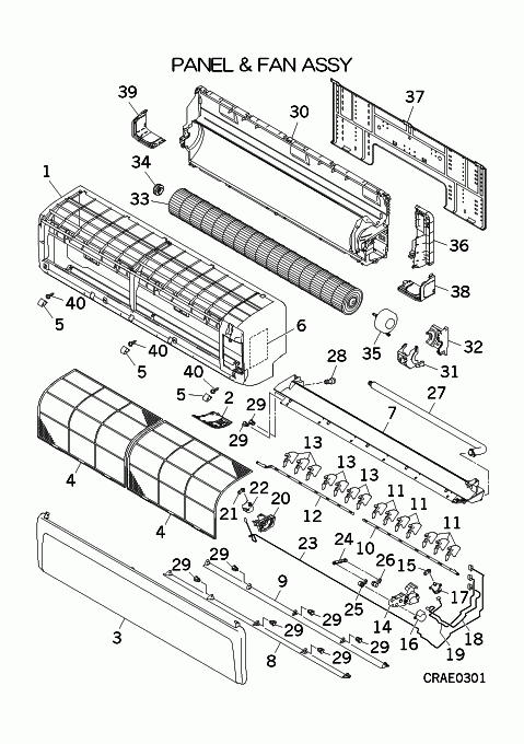 A: Verkleidung und Ventilator