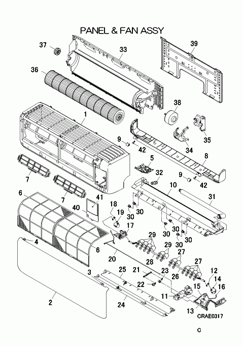 A: Verkleidung und Ventilator