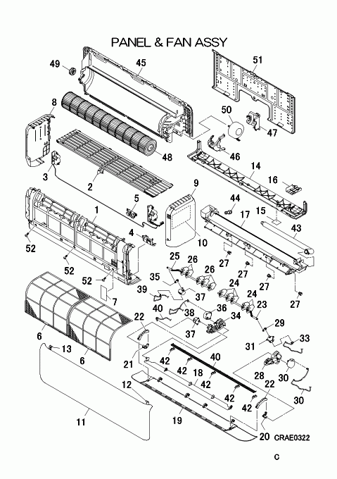 A: Verkleidung und Ventilator