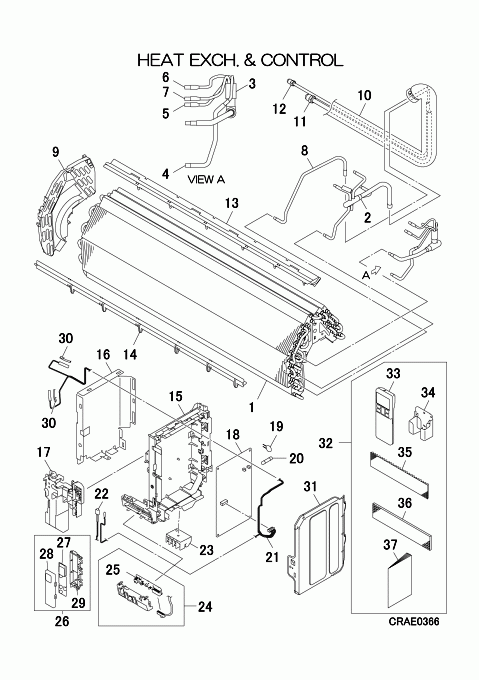 B: Wärmeübertrager und Steuereinheit