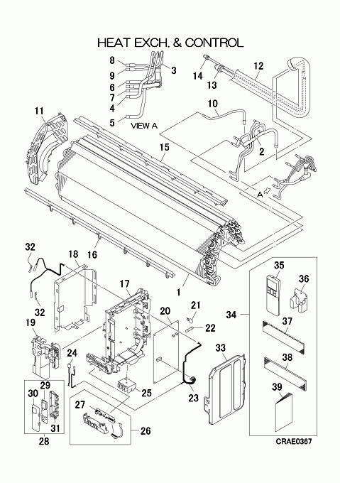 B: Wärmeübertrager und Steuereinheit