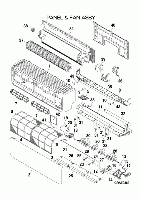 A: Verkleidung und Ventilator