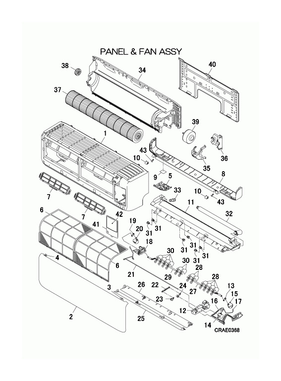 A: Verkleidung und Ventilator