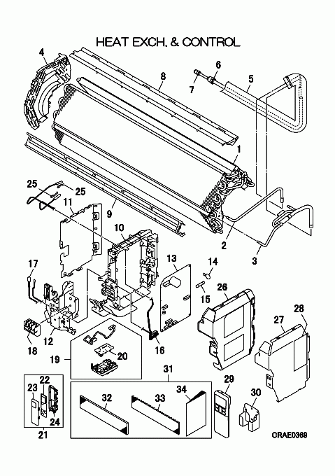 B: Wärmeübertrager und Steuereinheit