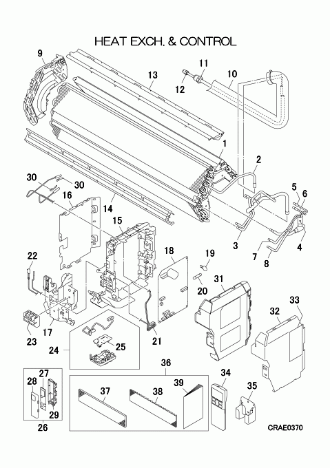 B: Wärmeübertrager und Steuereinheit