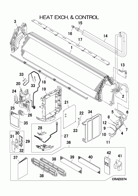 B: Wärmeübertrager und Steuereinheit