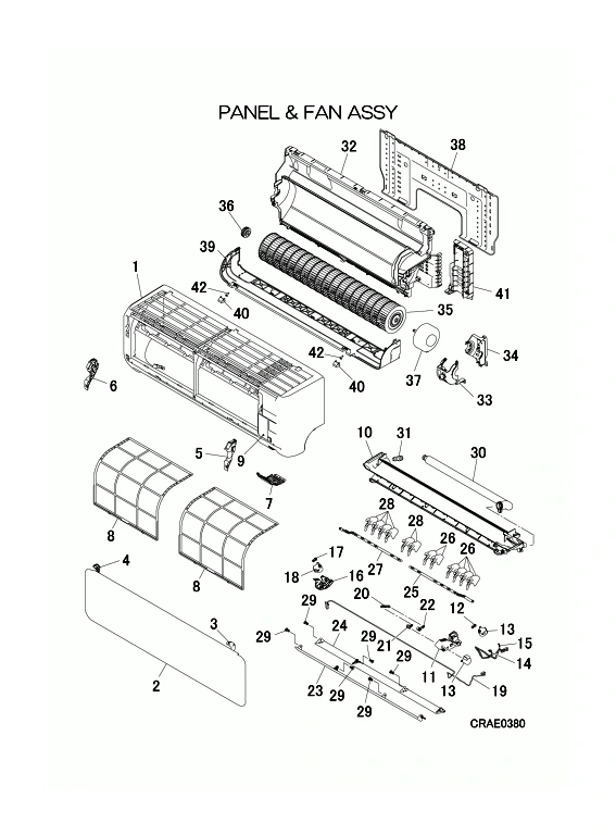 A: Verkleidung und Ventilator