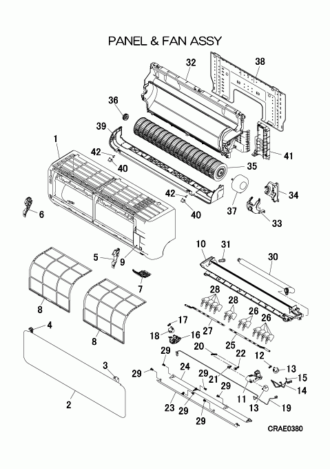 A: Verkleidung und Ventilator