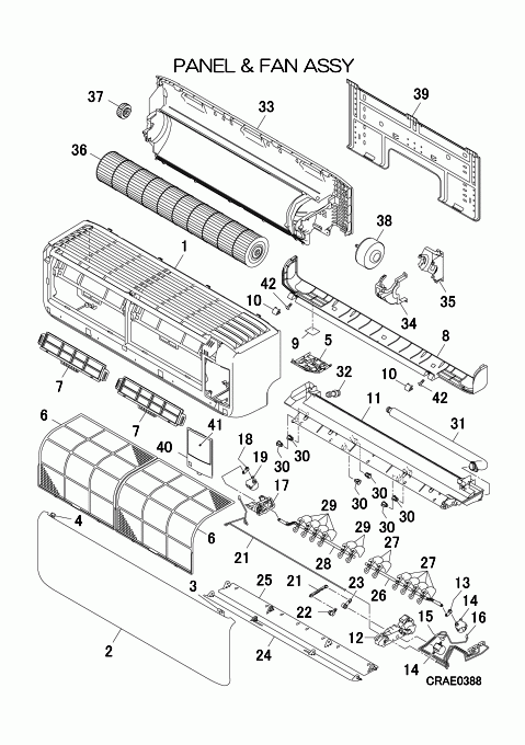 A: Verkleidung und Ventilator