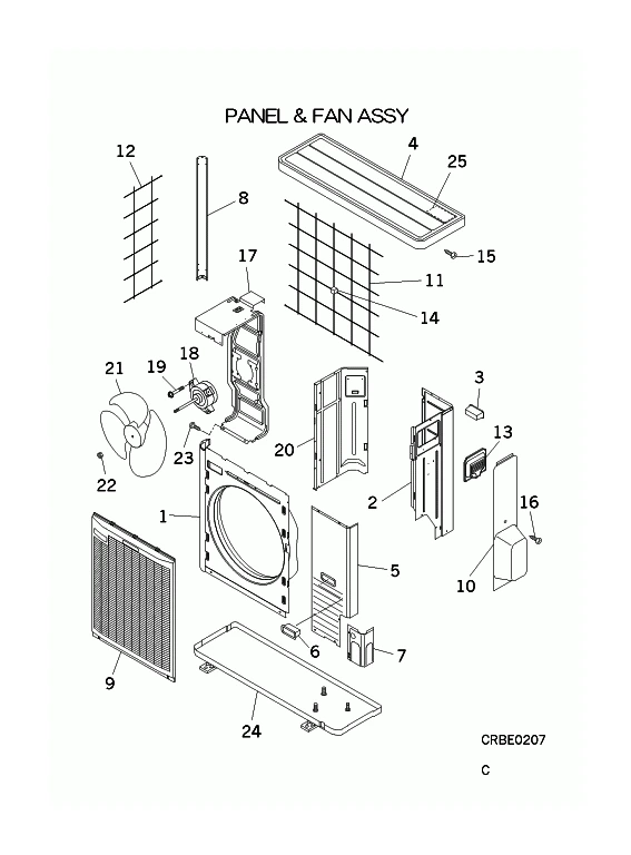 A: Verkleidung und Ventilator