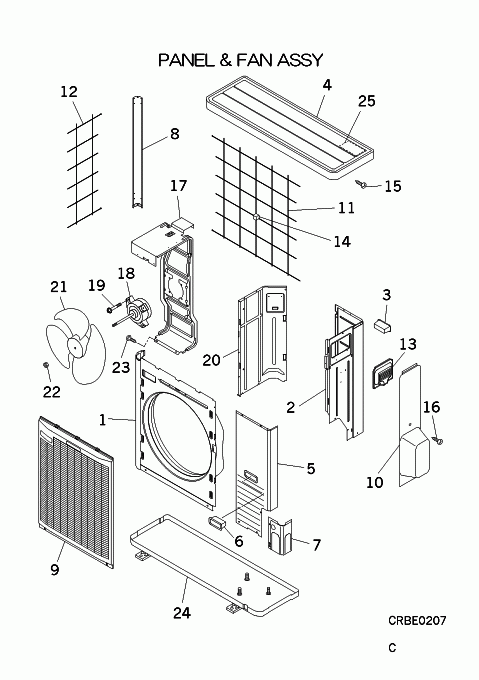 A: Verkleidung und Ventilator