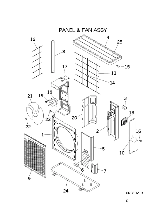 A: Verkleidung und Ventilator