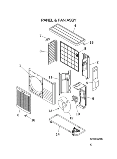 A: Verkleidung und Ventilator