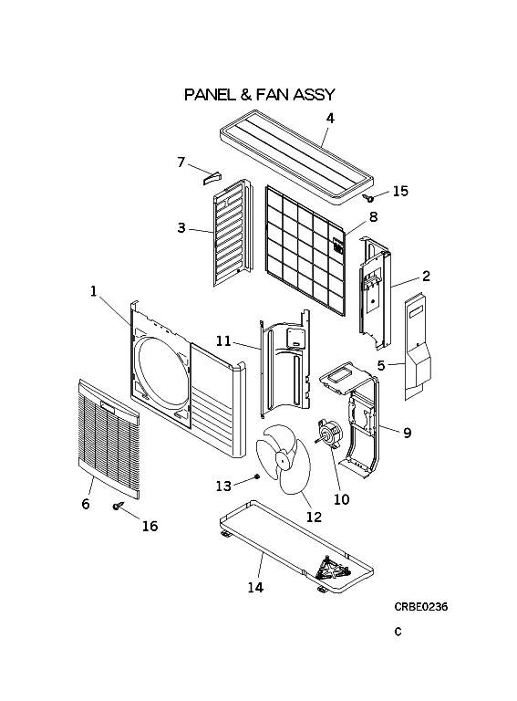 A: Verkleidung und Ventilator