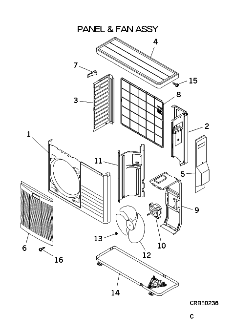 A: Verkleidung und Ventilator