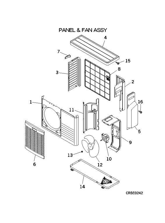 A: Verkleidung und Ventilator