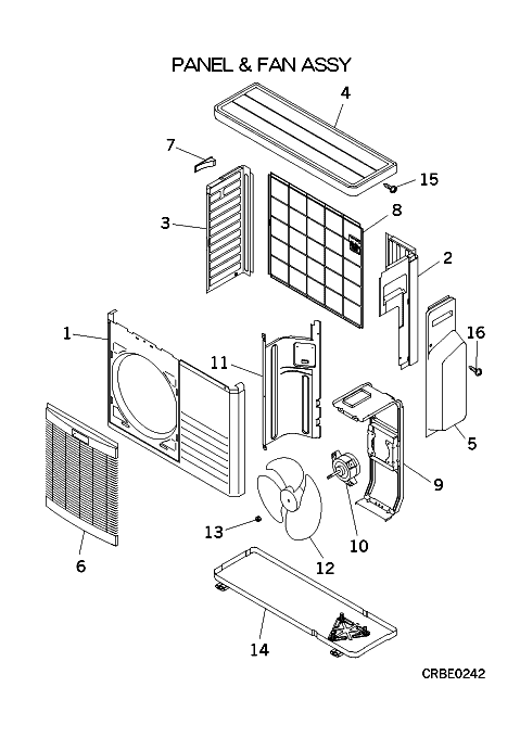 A: Verkleidung und Ventilator