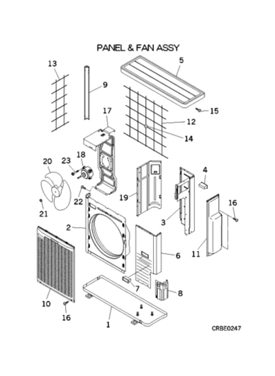 A: Verkleidung und Ventilator
