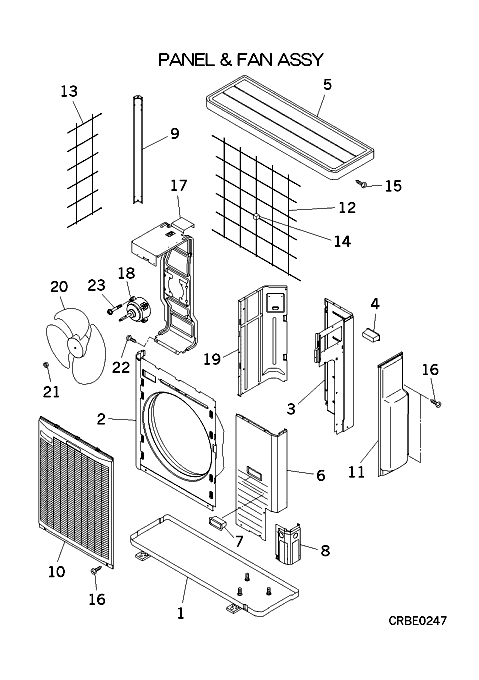 A: Verkleidung und Ventilator