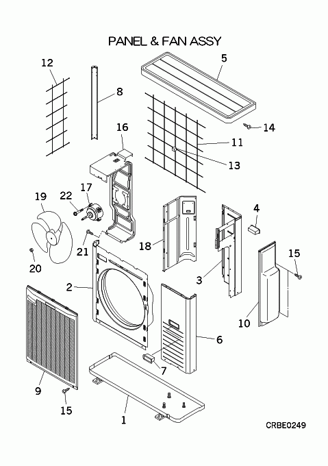 A: Verkleidung und Ventilator