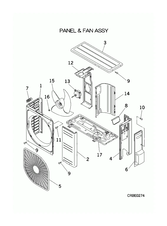 A: Verkleidung und Ventilator